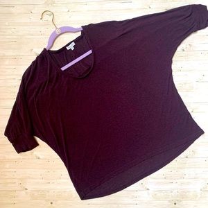 Luxe super soft deep maroon Splendid sweater Medium